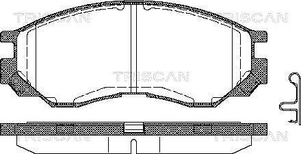 Triscan 8110 42009 - Əyləc altlığı dəsti, əyləc diski furqanavto.az