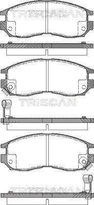 Triscan 8110 42010 - Əyləc altlığı dəsti, əyləc diski furqanavto.az