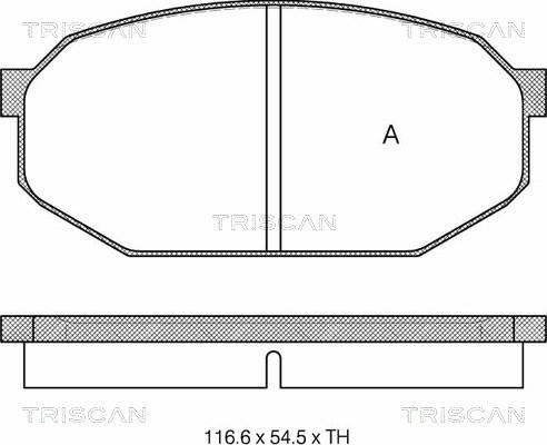 Triscan 8110 42012 - Əyləc altlığı dəsti, əyləc diski furqanavto.az