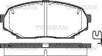 Triscan 8110 50016 - Əyləc altlığı dəsti, əyləc diski furqanavto.az