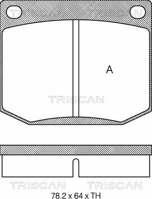 Triscan 8110 65604 - Əyləc altlığı dəsti, əyləc diski furqanavto.az