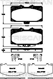 Triscan 8110 68181 - Əyləc altlığı dəsti, əyləc diski furqanavto.az