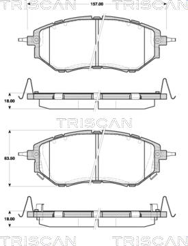 Triscan 8110 68182 - Əyləc altlığı dəsti, əyləc diski furqanavto.az