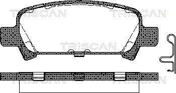 Triscan 8110 68174 - Əyləc altlığı dəsti, əyləc diski furqanavto.az