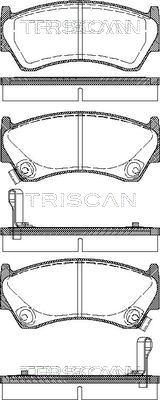 Triscan 8110 14005 - Əyləc altlığı dəsti, əyləc diski furqanavto.az