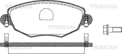 Triscan 8110 16005 - Əyləc altlığı dəsti, əyləc diski furqanavto.az