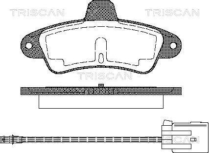 Triscan 8110 16162 - Əyləc altlığı dəsti, əyləc diski furqanavto.az