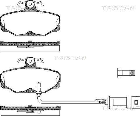 Triscan 8110 16827 - Əyləc altlığı dəsti, əyləc diski furqanavto.az