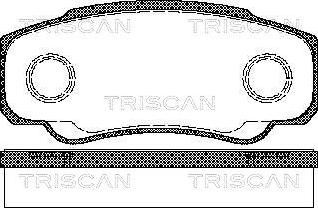 Triscan 8110 10533 - Əyləc altlığı dəsti, əyləc diski furqanavto.az