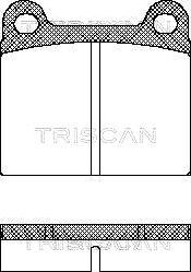 Triscan 8110 10201 - Əyləc altlığı dəsti, əyləc diski www.furqanavto.az