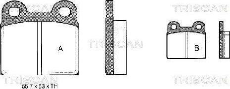 Triscan 8110 10202 - Əyləc altlığı dəsti, əyləc diski furqanavto.az