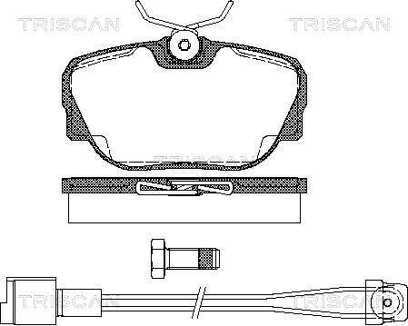 Triscan 8110 11949 - Əyləc altlığı dəsti, əyləc diski furqanavto.az