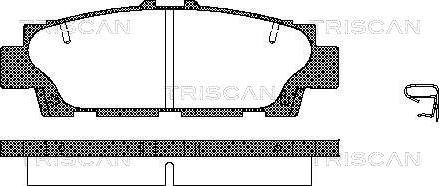 Triscan 8110 13035 - Əyləc altlığı dəsti, əyləc diski furqanavto.az