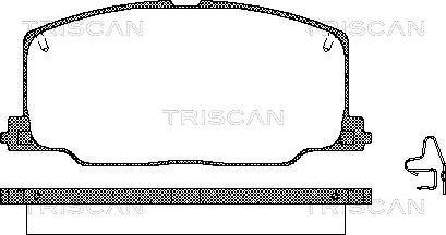 Triscan 8110 13879 - Əyləc altlığı dəsti, əyləc diski furqanavto.az