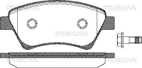 Triscan 8110 25020 - Əyləc altlığı dəsti, əyləc diski furqanavto.az