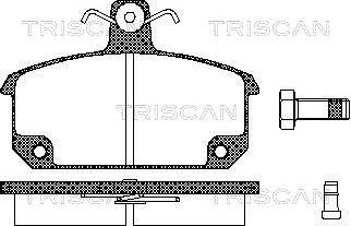 Triscan 8110 25189 - Əyləc altlığı dəsti, əyləc diski furqanavto.az