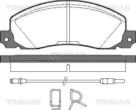 Triscan 8110 25846 - Əyləc altlığı dəsti, əyləc diski furqanavto.az