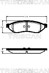 Triscan 8110 21009 - Əyləc altlığı dəsti, əyləc diski furqanavto.az