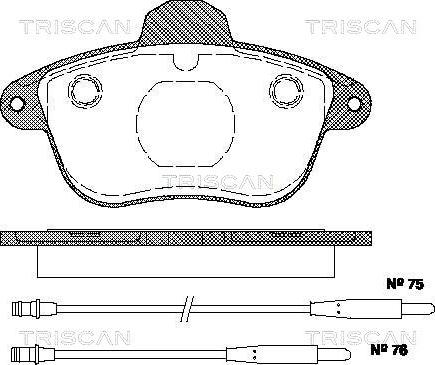 Triscan 8110 28968 - Əyləc altlığı dəsti, əyləc diski furqanavto.az