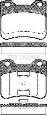 Triscan 8110 28005 - Əyləc altlığı dəsti, əyləc diski furqanavto.az