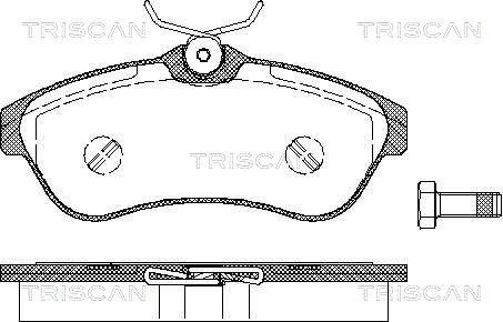 Triscan 8110 28027 - Əyləc altlığı dəsti, əyləc diski furqanavto.az