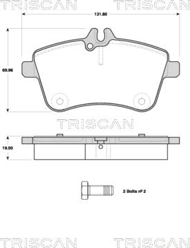 Triscan 8110 23053 - Əyləc altlığı dəsti, əyləc diski furqanavto.az