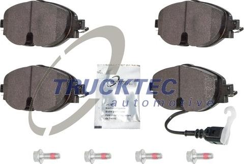Trucktec Automotive 07.35.257 - Əyləc altlığı dəsti, əyləc diski furqanavto.az
