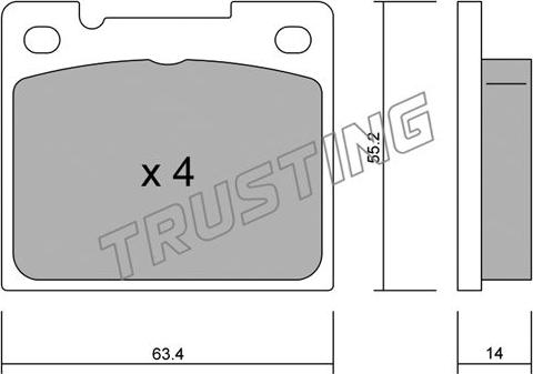 Trusting 004.0 - Əyləc altlığı dəsti, əyləc diski furqanavto.az