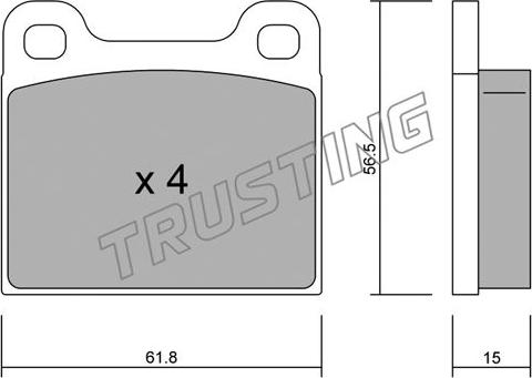 Trusting 003.0 - Əyləc altlığı dəsti, əyləc diski furqanavto.az