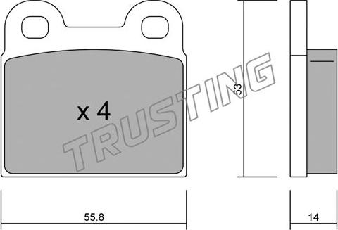 Trusting 002.0 - Əyləc altlığı dəsti, əyləc diski furqanavto.az