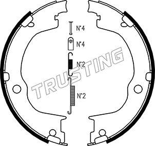 Trusting 073.175K - Əyləc başlığı dəsti, dayanacaq əyləci furqanavto.az