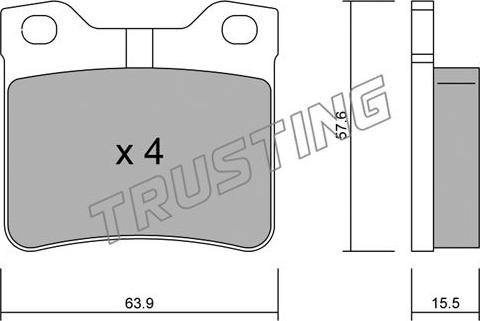 Trusting 199.1 - Əyləc altlığı dəsti, əyləc diski furqanavto.az