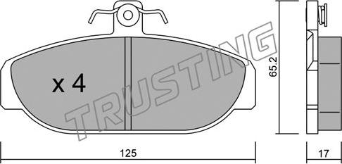 Kawe 0176 10 - Əyləc altlığı dəsti, əyləc diski furqanavto.az