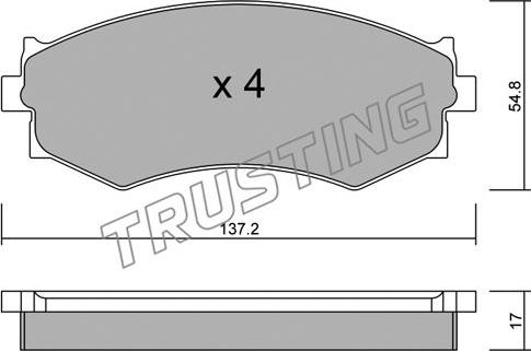 Trusting 197.0 - Əyləc altlığı dəsti, əyləc diski furqanavto.az