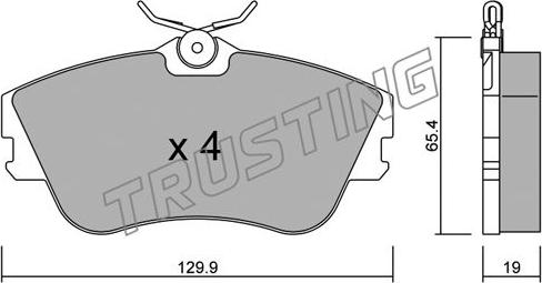 Trusting 167.0 - Əyləc altlığı dəsti, əyləc diski furqanavto.az