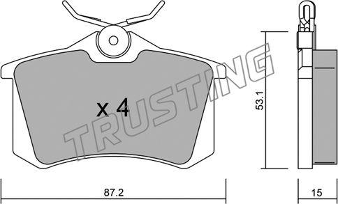 Trusting 102.0 - Əyləc altlığı dəsti, əyləc diski furqanavto.az