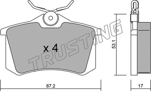 Trusting 102.1 - Əyləc altlığı dəsti, əyləc diski furqanavto.az