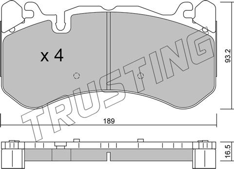 Trusting 1198.1 - Əyləc altlığı dəsti, əyləc diski furqanavto.az