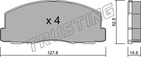 Trusting 116.0 - Əyləc altlığı dəsti, əyləc diski furqanavto.az