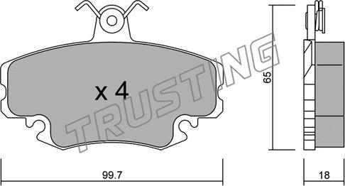 Trusting 122.0 - Əyləc altlığı dəsti, əyləc diski furqanavto.az