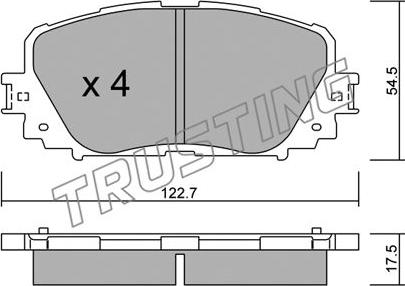 Trusting 836.0 - Əyləc altlığı dəsti, əyləc diski furqanavto.az