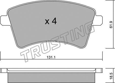 Trusting 828.0 - Əyləc altlığı dəsti, əyləc diski furqanavto.az