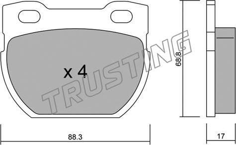 Trusting 363.1 - Əyləc altlığı dəsti, əyləc diski furqanavto.az