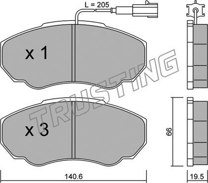 Alfarome/Fiat/Lanci 6001073165 - Əyləc altlığı dəsti, əyləc diski furqanavto.az