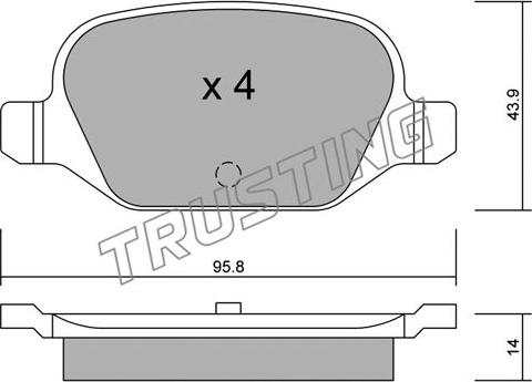 Trusting 333.0 - Əyləc altlığı dəsti, əyləc diski furqanavto.az