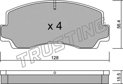 Trusting 252.0 - Əyləc altlığı dəsti, əyləc diski furqanavto.az