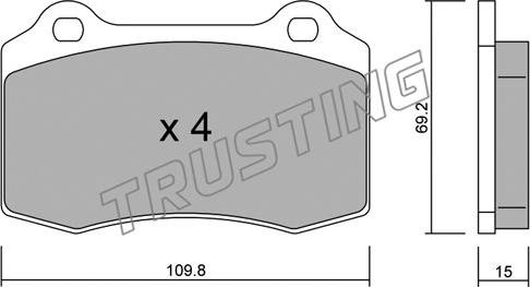 Trusting 260.2 - Əyləc altlığı dəsti, əyləc diski furqanavto.az