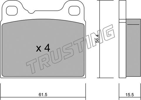 Trusting 209.0 - Əyləc altlığı dəsti, əyləc diski furqanavto.az