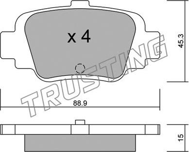 Trusting 758.0 - Əyləc altlığı dəsti, əyləc diski furqanavto.az