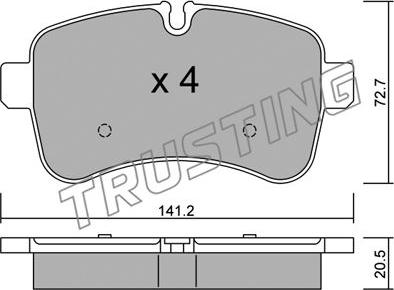 Trusting 727.0 - Əyləc altlığı dəsti, əyləc diski furqanavto.az